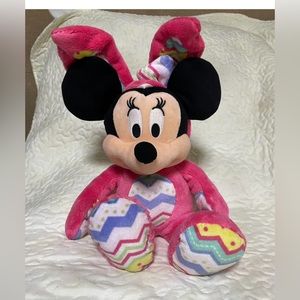 Disney Store Easter Bunny Minnie Mouse Plush Pink Soft Suit…Gently Used